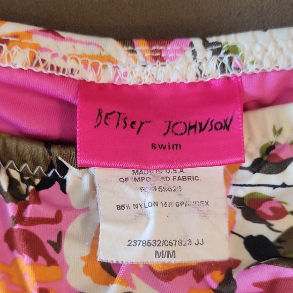 Vintage Betsey Johnson Pink and Cream Bikini - Picture 2 of 5